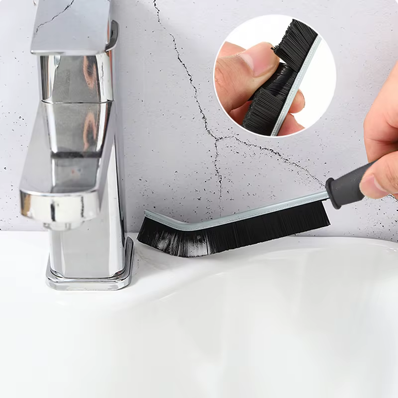 Brosse de nettoyage Durable pour le coulis, brosses de nettoyage pour joints de carrelage à poils durs, nettoyeur d'angle mort, outil de nettoyage de salle de bains et de cuisine