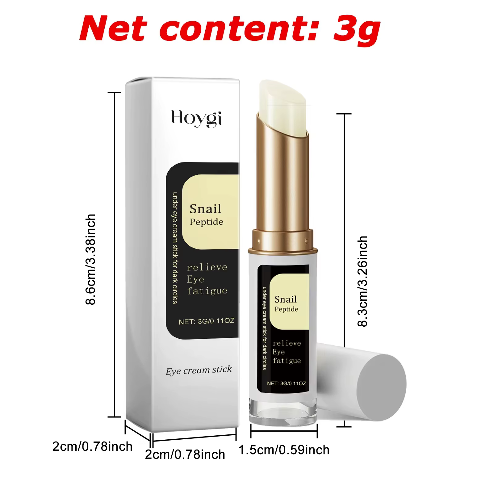 Bâton de crème pour les yeux d'escargot