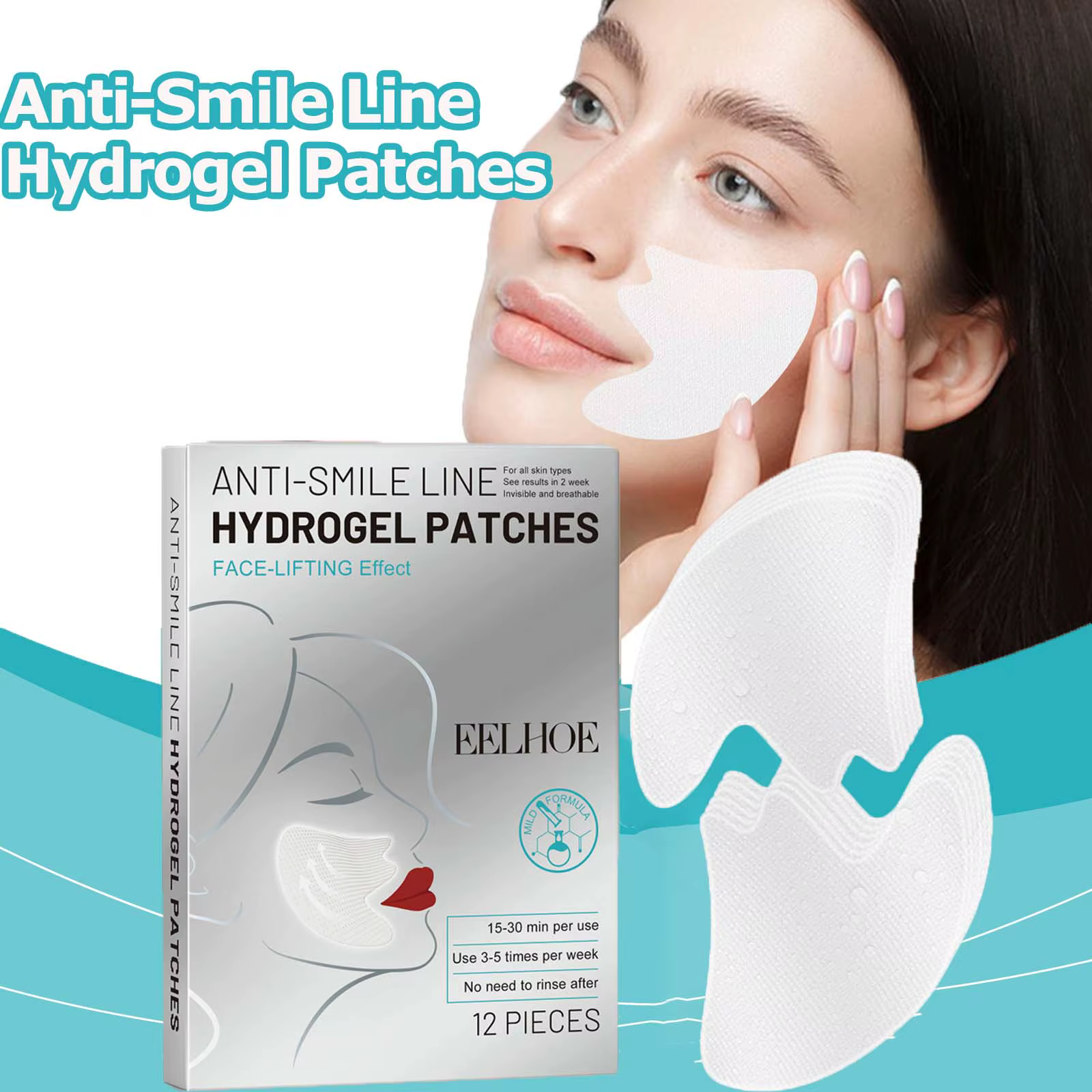 Patch de lignes souriantes pour plis nasolabiaux