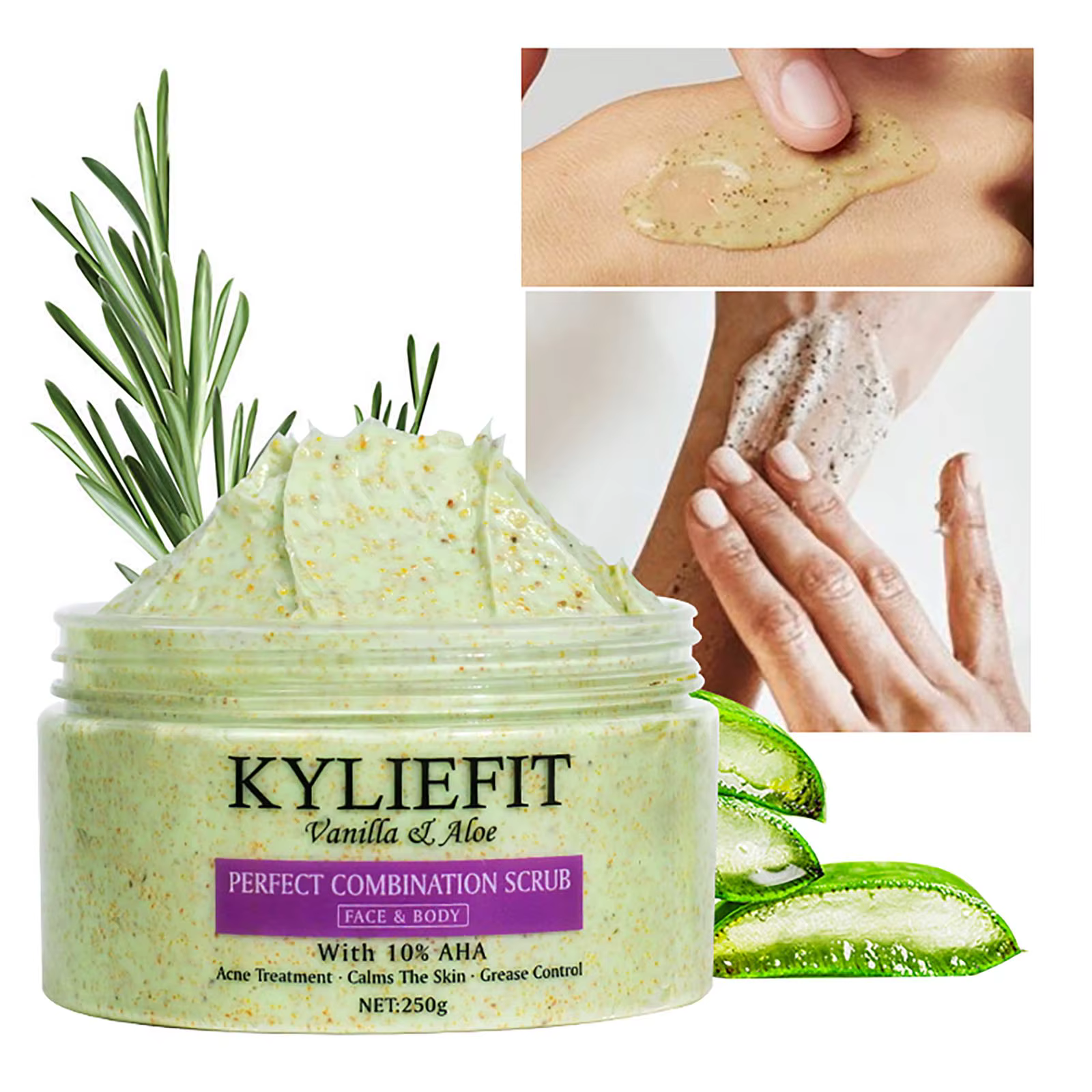 KYLIEFIT Exfoliant naturel au sel pour le corps et le visage