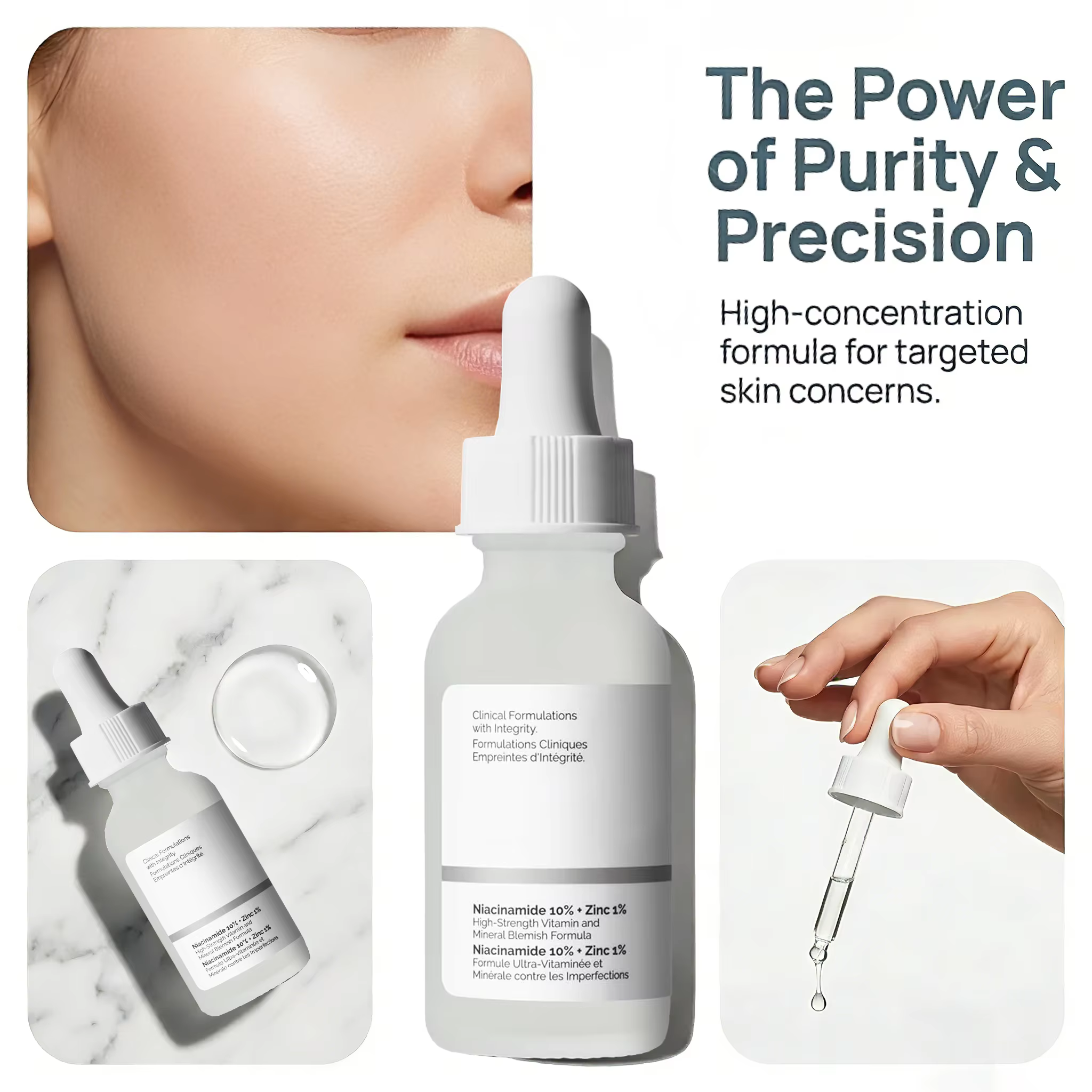 Sérum facial 10% Niacinamide 1% Zinc 30ml