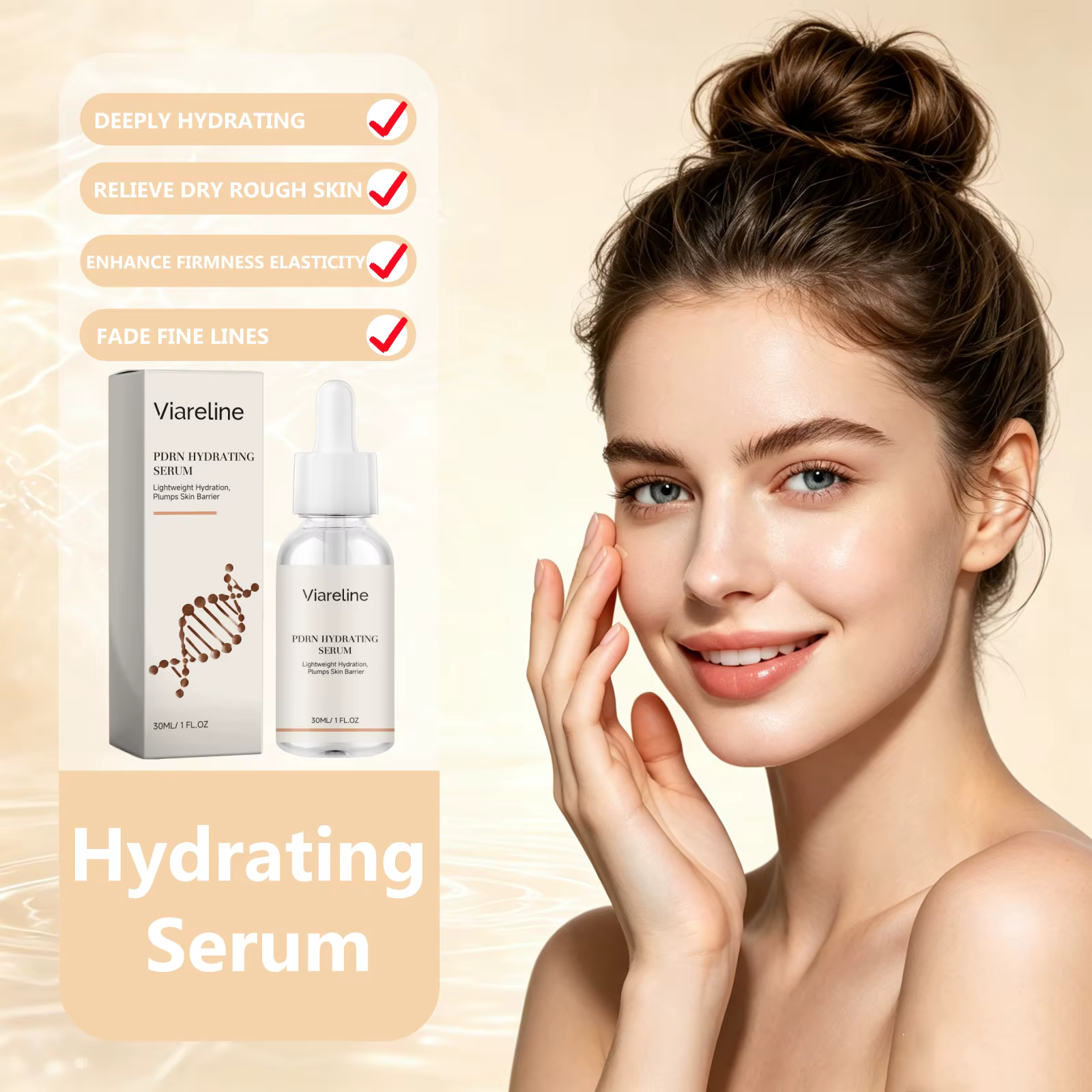 Sérum Hydratant Profond à l'Acide Hyaluronique : Hydratation Durable