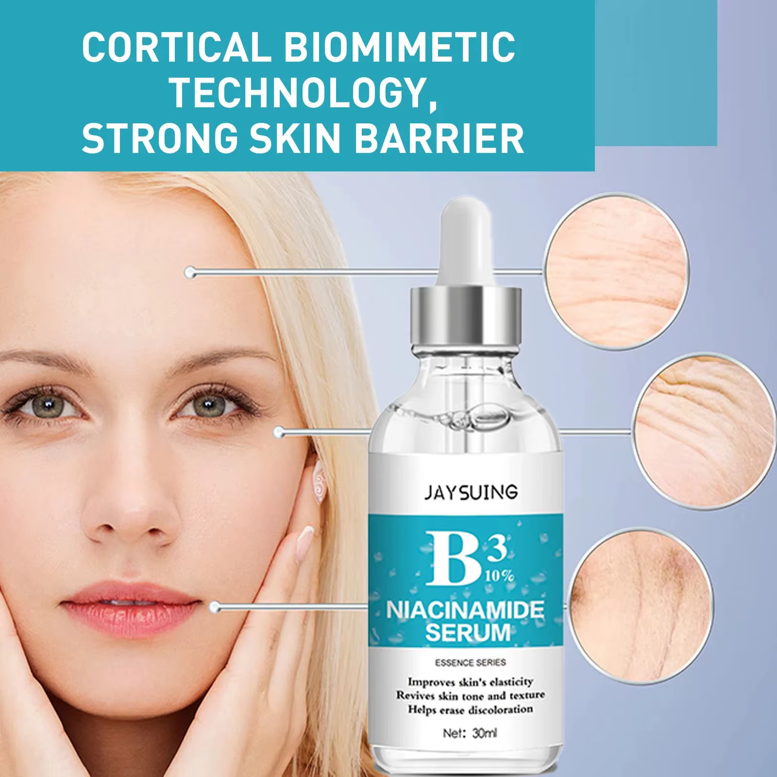 Nicotinamide Anti-rides sérum collagène Lifting raffermissant ridules réparation visage Essence lisse soin de la peau
