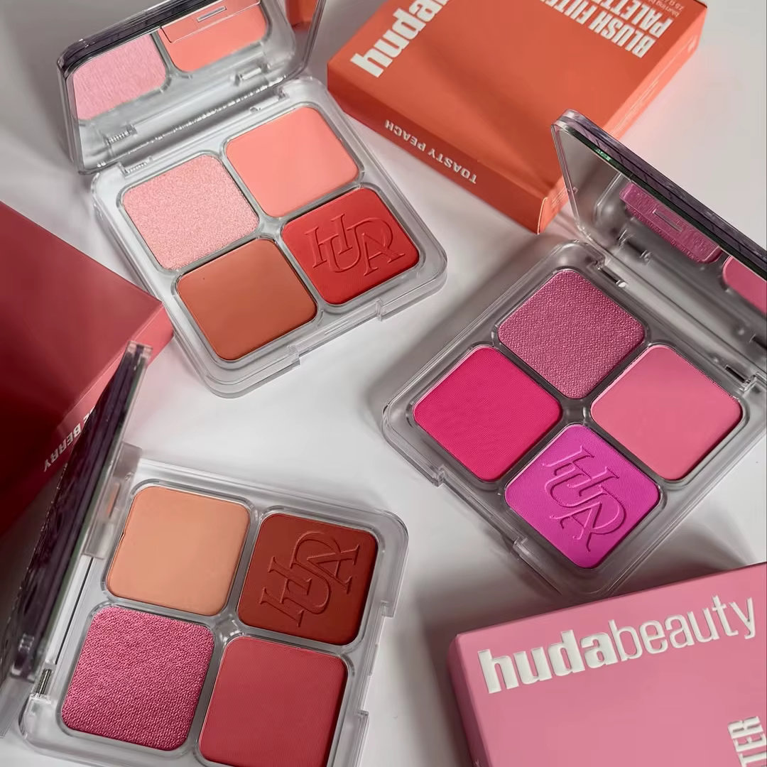 Palette de fards à joues Huda Easy 4 couleurs de luxe
