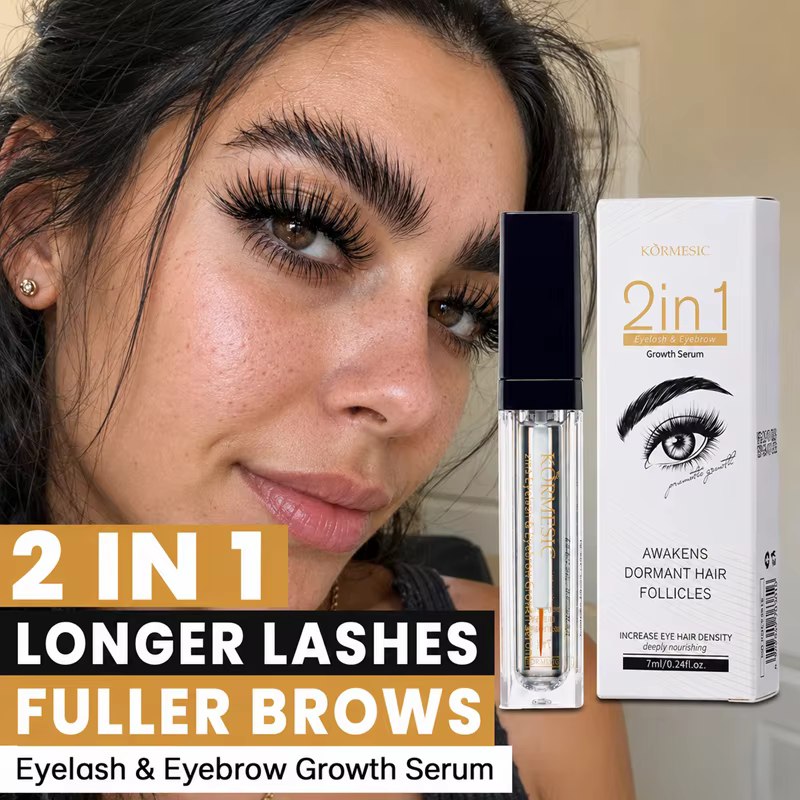 Sérum 2-en-1 pour la croissance des cils et des sourcils – Accélérateur rapide