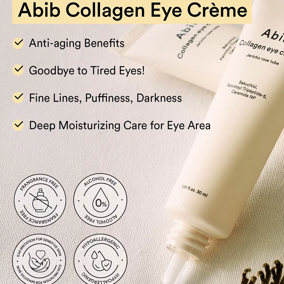 Crème pour les yeux au collagène Abib