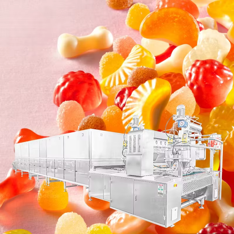 Ligne de production entièrement automatique de bonbons mous au caramel et à la menthe, de taffies et de toffee au lait, personnalisable à petite échelle