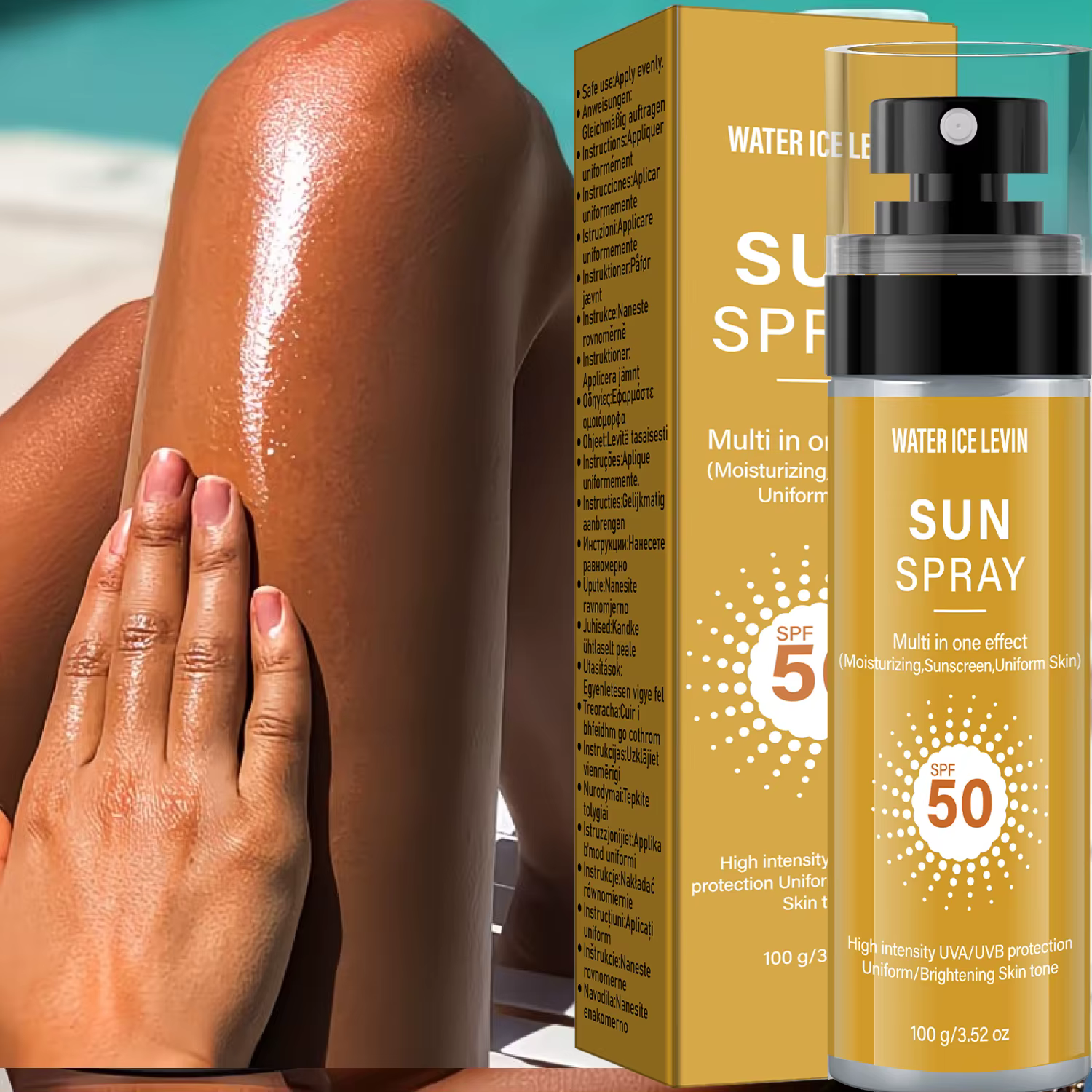 Water ice levin Spray Solaire SPF50 Crème
