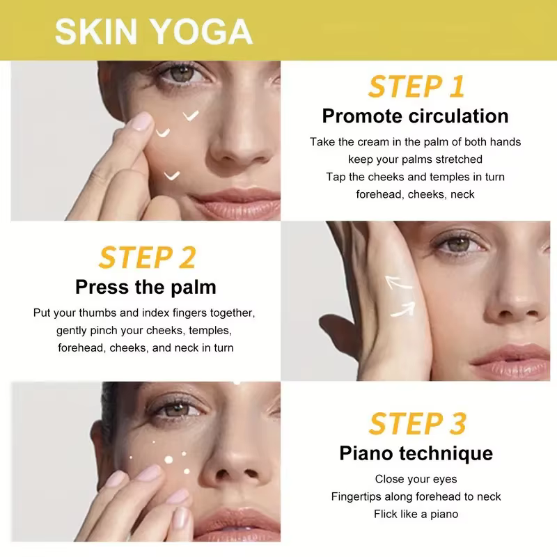 Crème de lifting instantanée au miel et pour la peau ferme