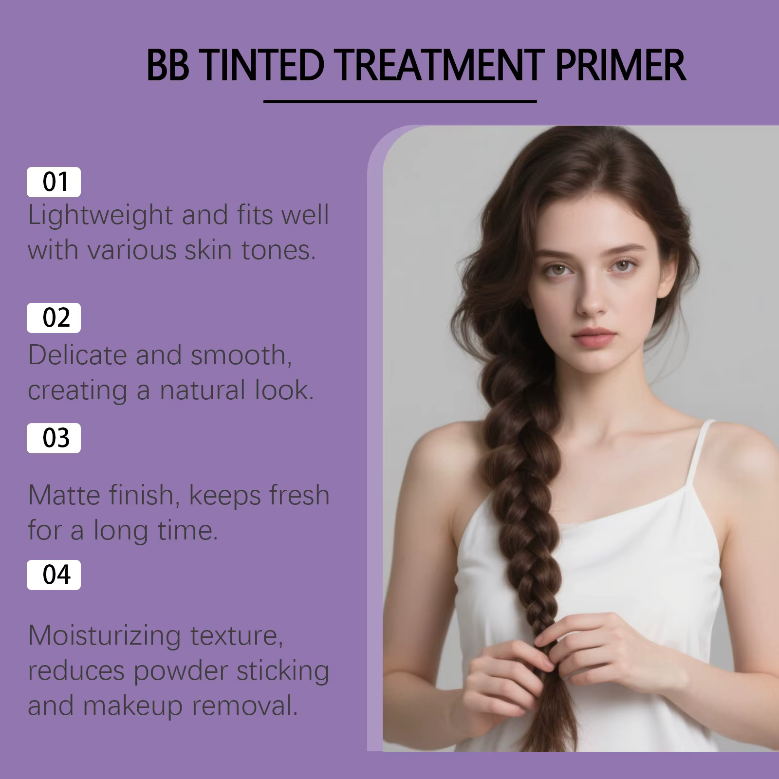 Kit Crème BB Écran Solaire Protection Efficace Contre le Soleil Contrôle du Sébum Couvre les Imperfections du Visage Maquillage Parfait Base de Teint