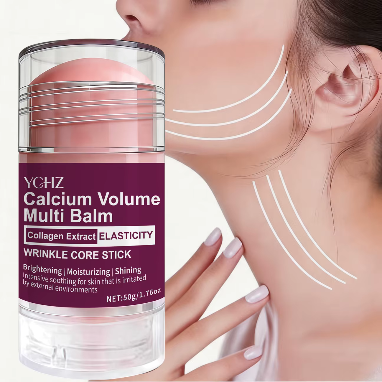 Stick de soin du visage au collagène : un produit multifonctionnel qui combine baume à lèvres