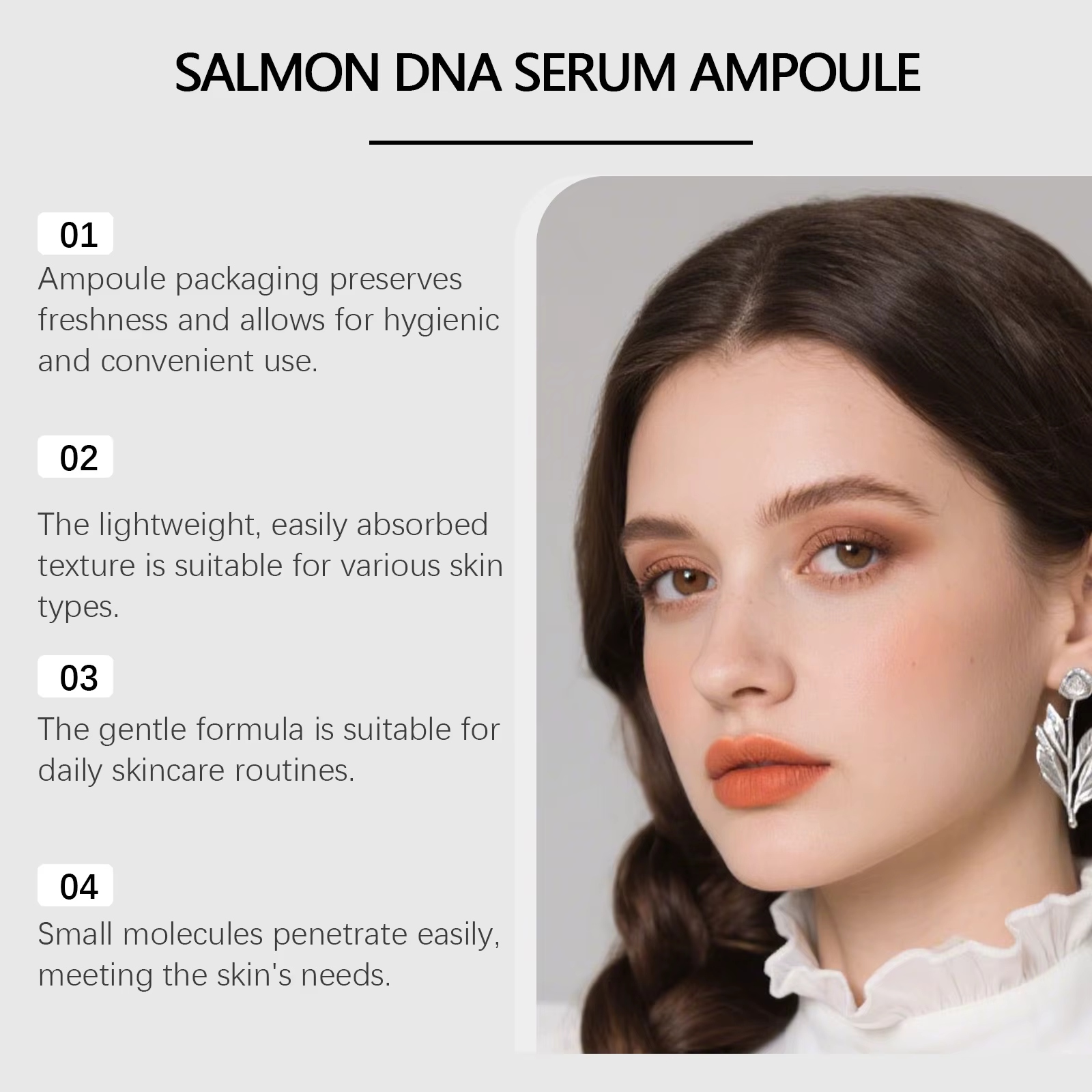 Ampoule raffermissante intensive au peptide de soie DNA Revitalize | Sérum anti-âge avec complexe de collagène et de