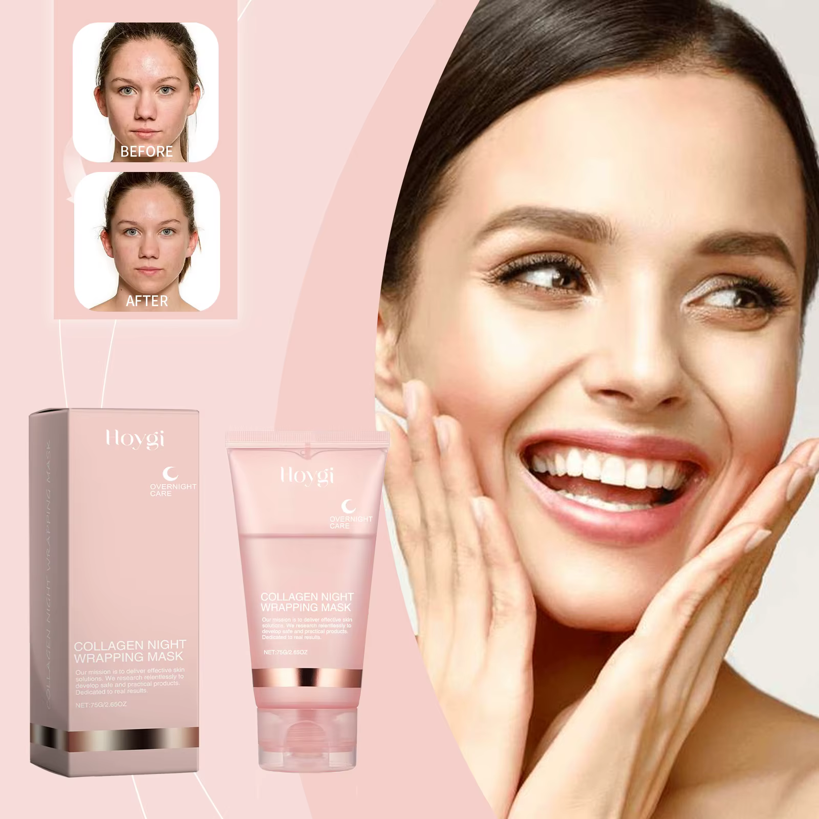 Masque facial décollable au collagène coréen