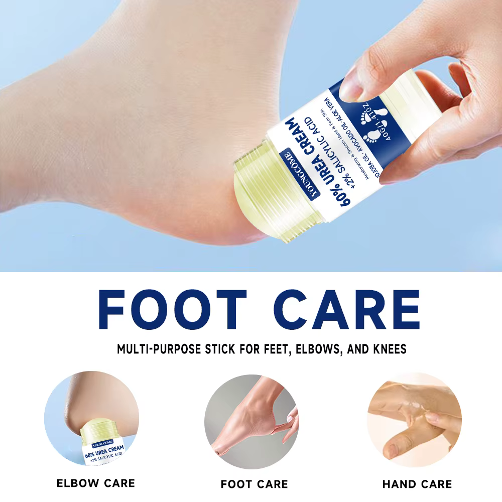 2 pièces 60% crème pour les pieds à l'urée + 2% acide salicylique soin hydratant intensif