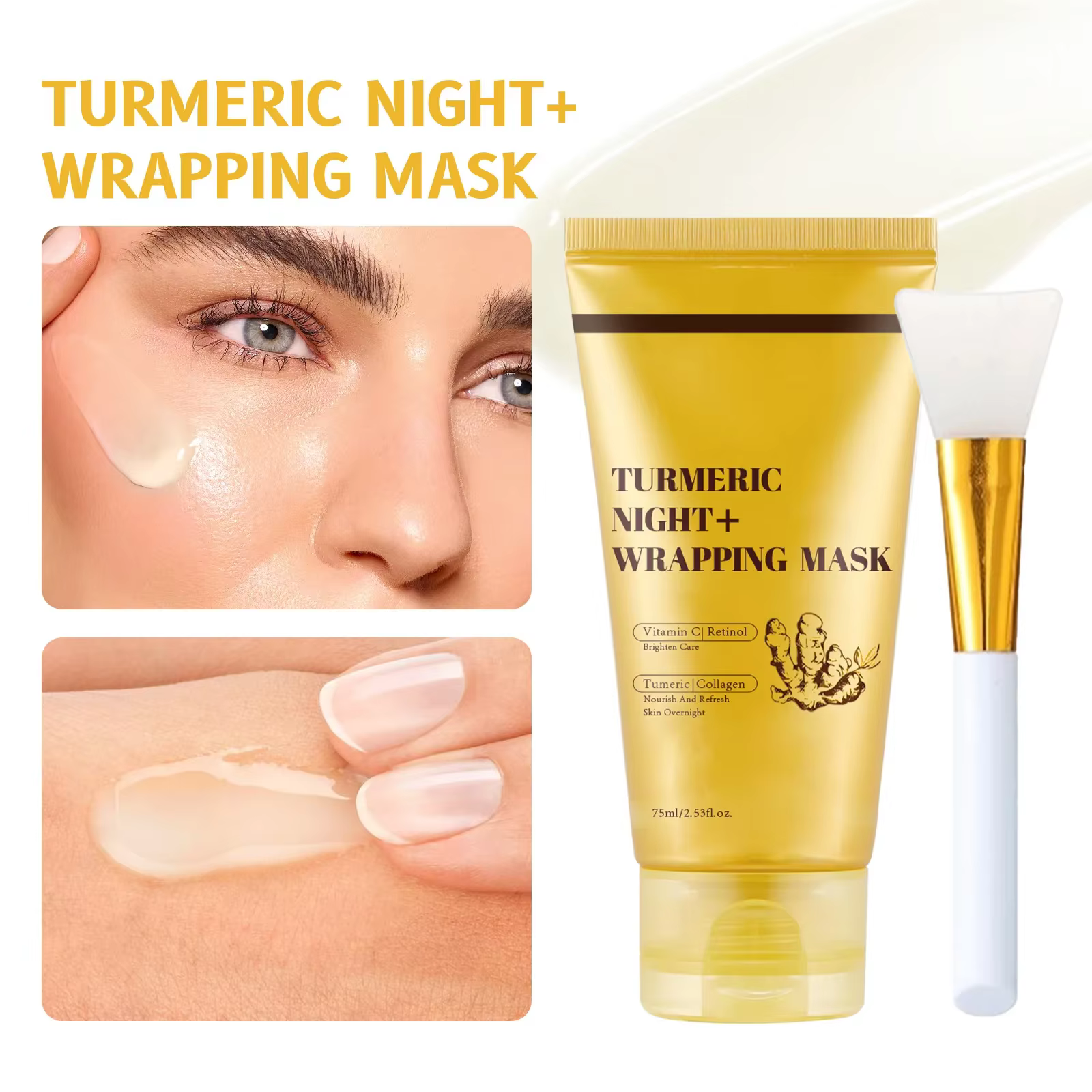Masque Peel Off pour envelopper la nuit au curcuma