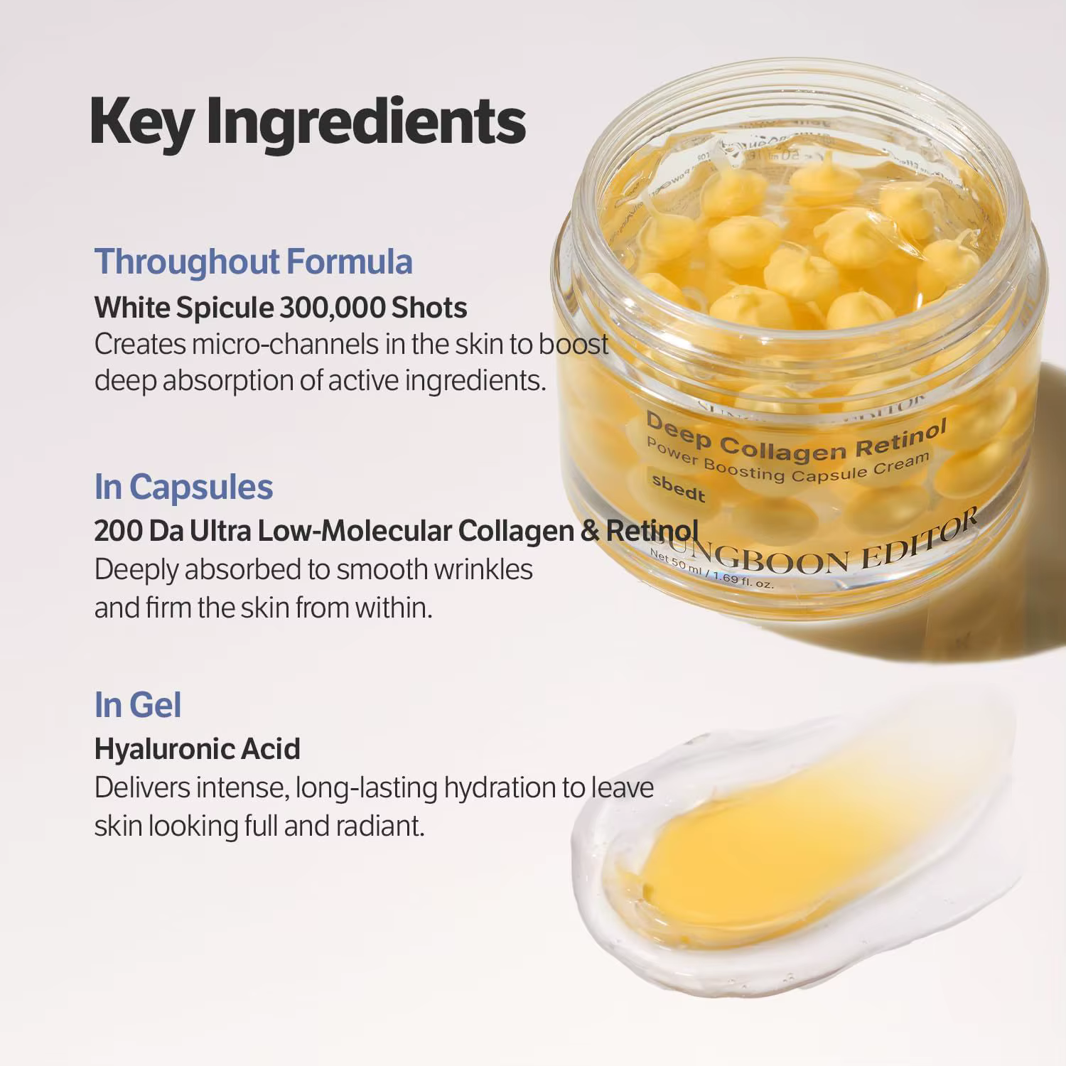 Kit de soin de la peau coréen Sbect - Ampoule de collagène en soie à action profonde