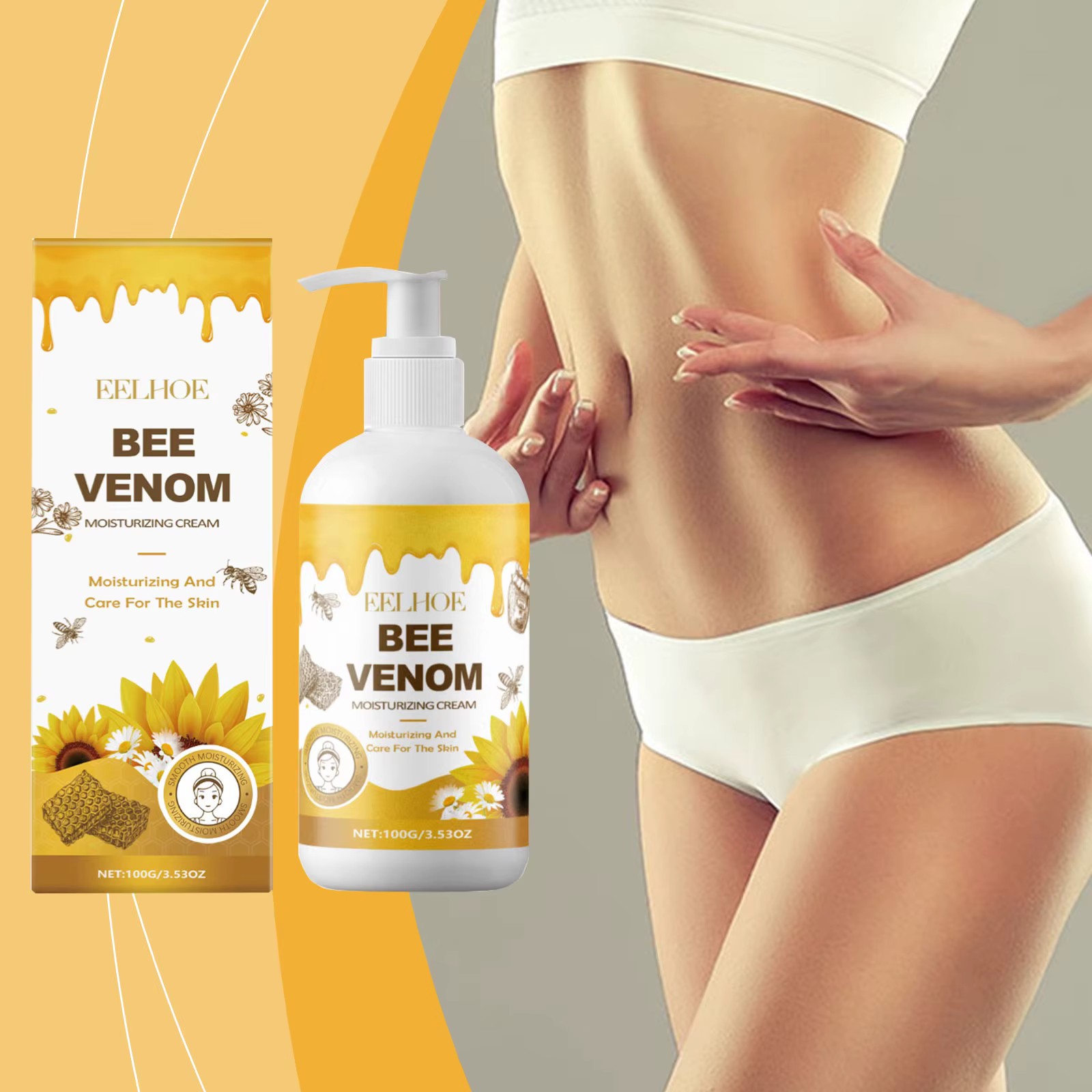  EELHOE crème pour le corps au venin d'abeille hydratation en profondeur hydratant Lifting de la peau Anti-affaissement