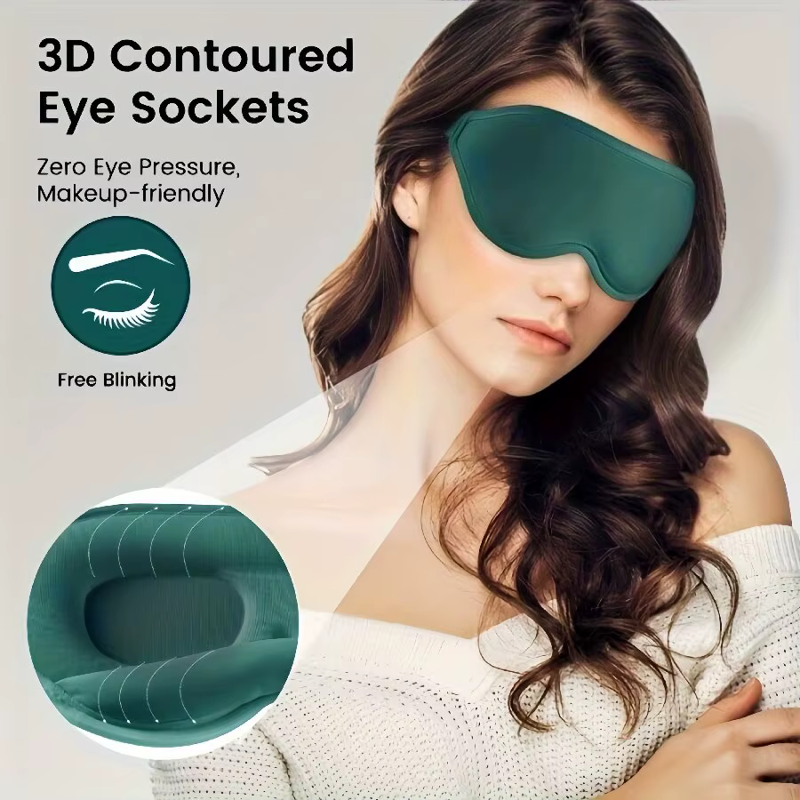 Masque pour les yeux tridimensionnel 3D pour dormir et ombrer