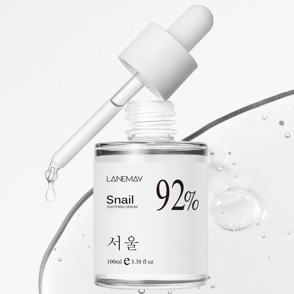 Sérum Visage Apaisant à l'Essence de Bave d'Escargot 92% 100ml – Soin Hydratant et Nourrissant Tout-en-un pour la Peau (5 Vendus)