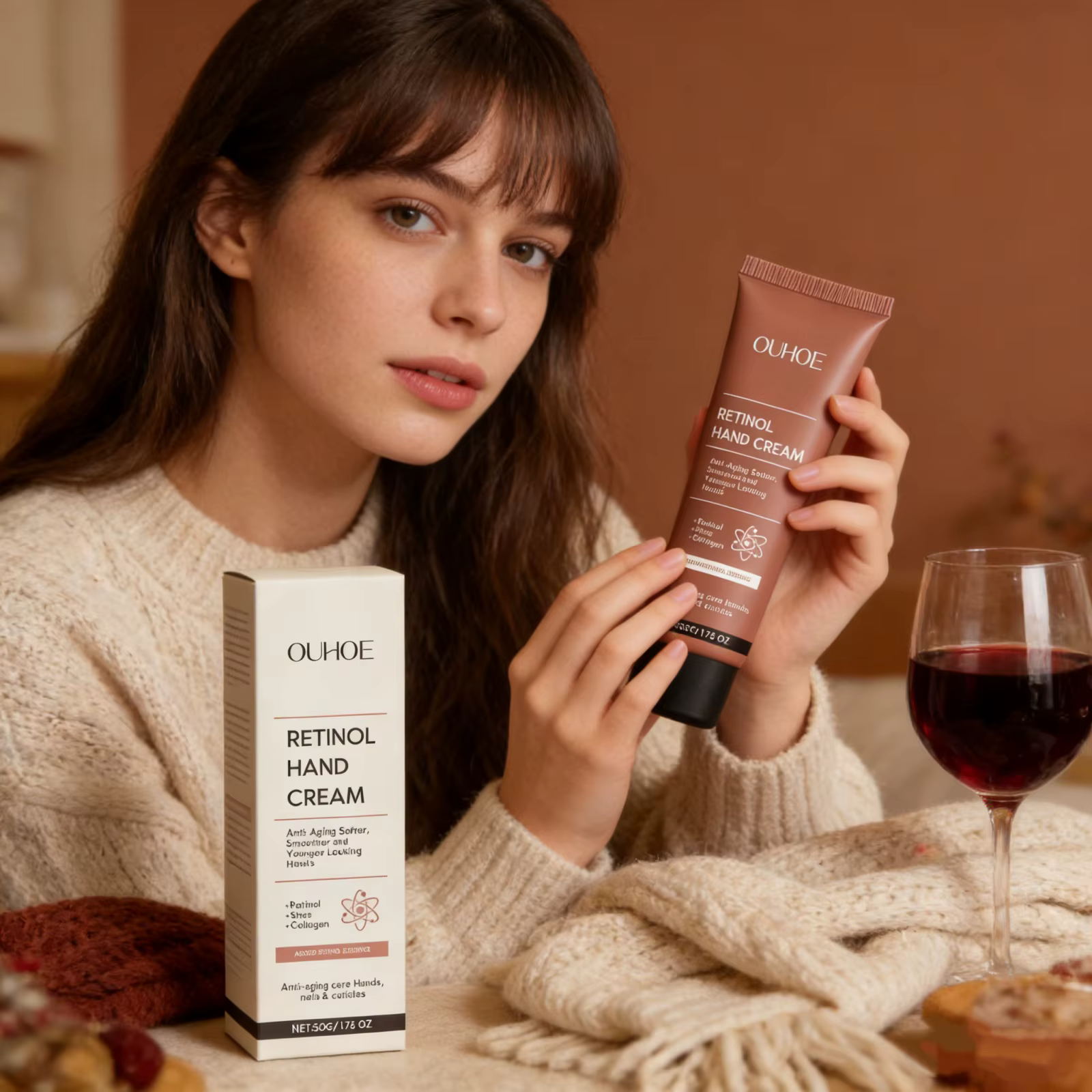 Crème Raffermissante pour les Mains au Rétinol – Hydratation Longue Durée