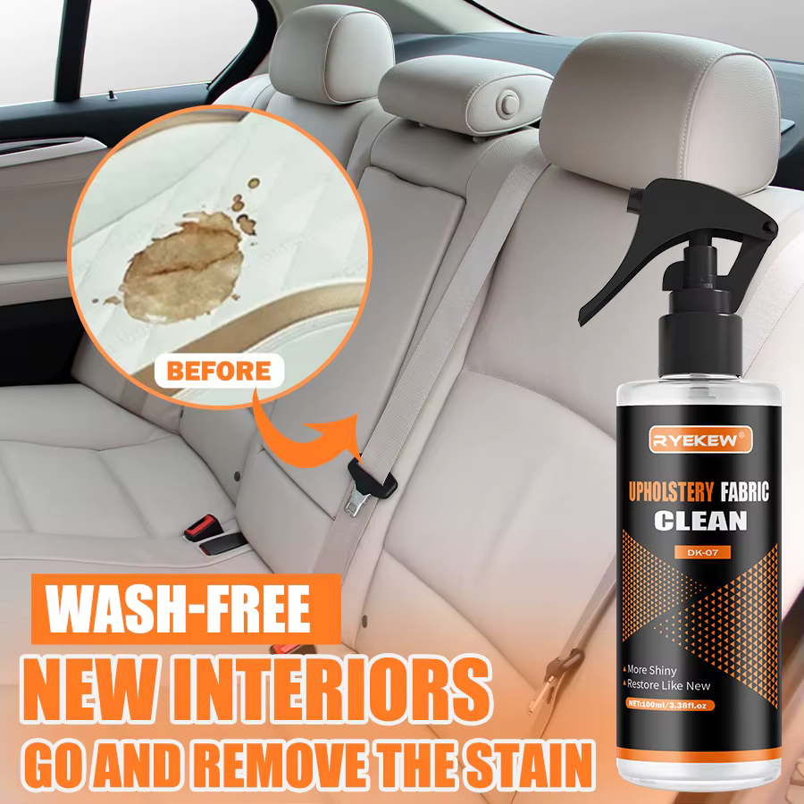 Nettoyant intérieur de voiture, tissu en cuir, nettoyage des toits, nettoyeur de ceinture de sécurité sans lavage, élimination puissante des taches, détails automobiles