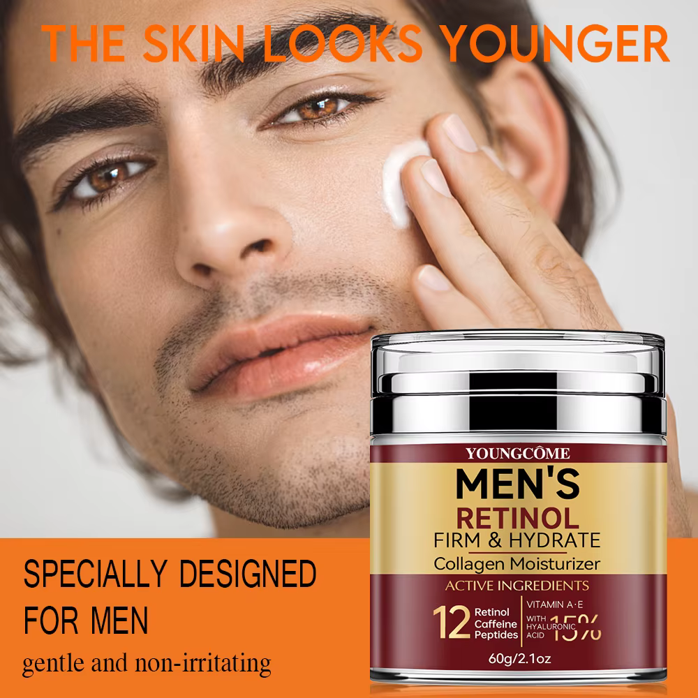 Crème pour le visage raffermissante au rétinol pour homme