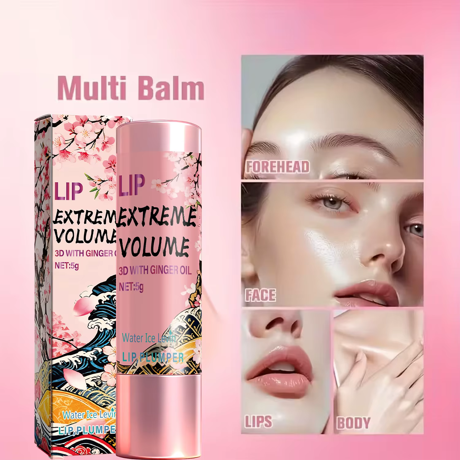 Crème 3D Lip Extreme Volume avec huile de gingembre pour repulper et hydrater