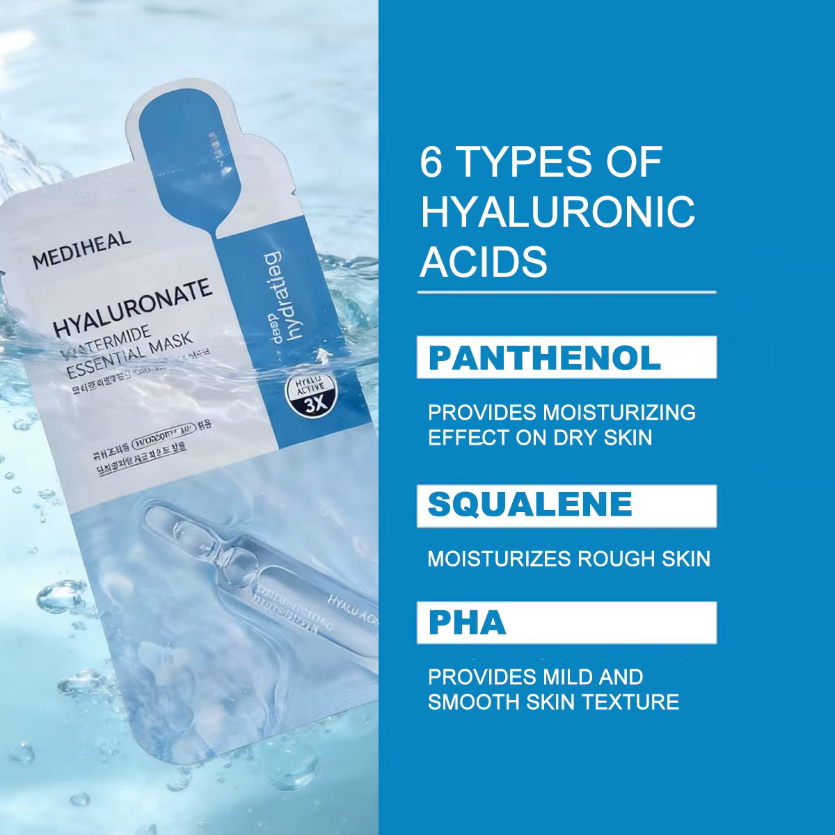 Masque Essentiel Mediheal 10EA & 4EA-3 Teintes