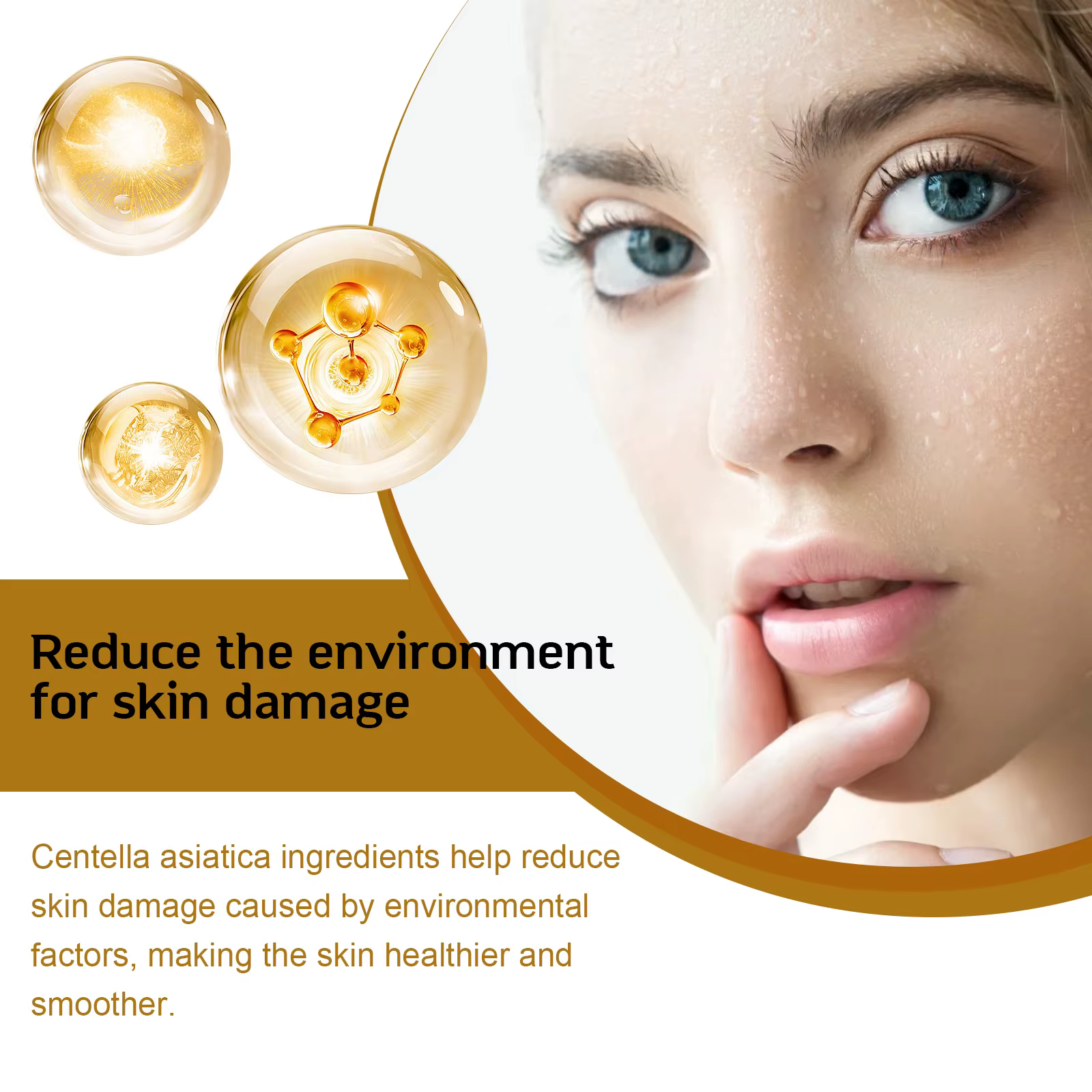 Centella sérum nourrir amélioration peau sèche lissage raffermissant éclaircissant hydratant acide hyaluronique visage