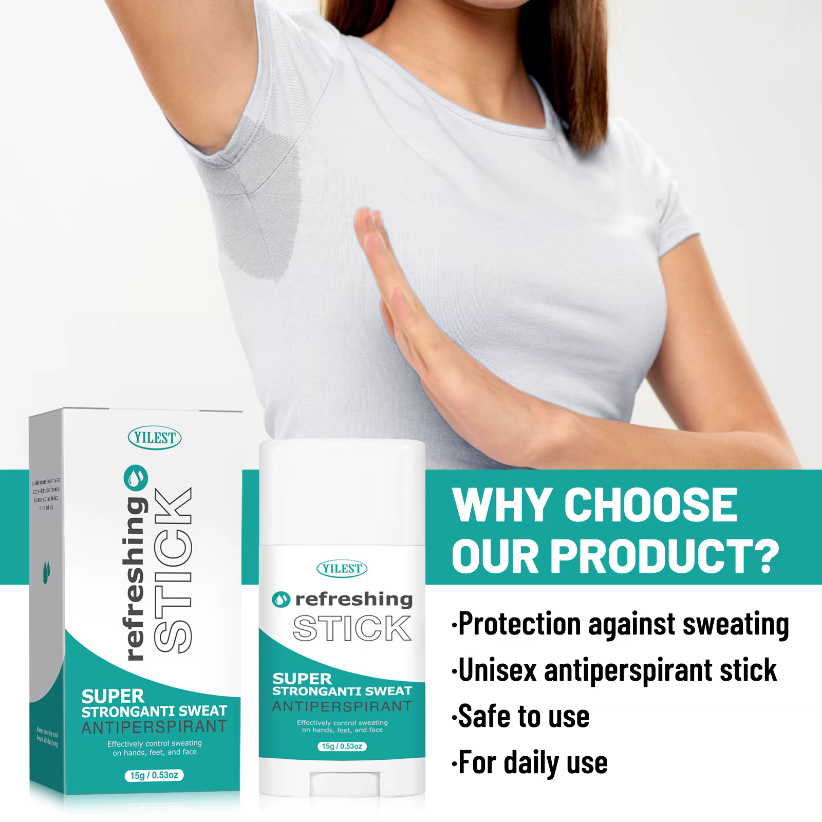 Bâton anti-transpirant super résistant 15g