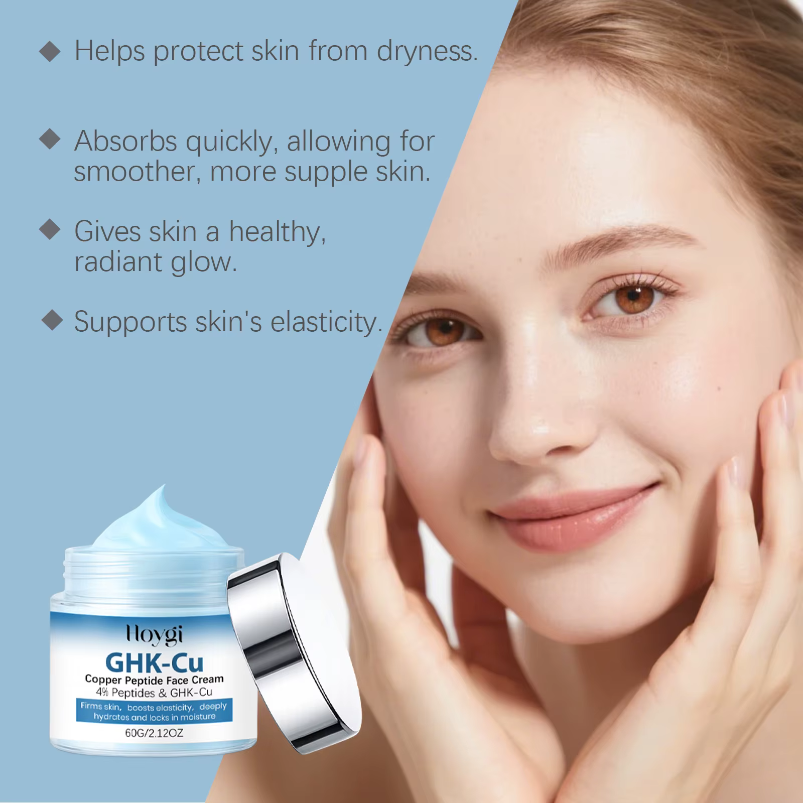 Ensemble Crème et Sérum Visage au Cuivre Peptidique – Soin Raffermissant
