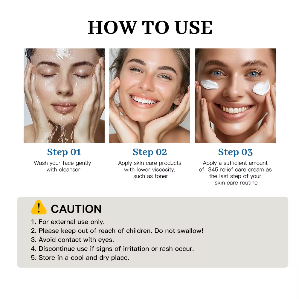 3 4 5 crème de soulagement adresse imperfections nourrir la peau et fournir soin apaisant Lifting du visage beauté hydratant cosmétiques coréens