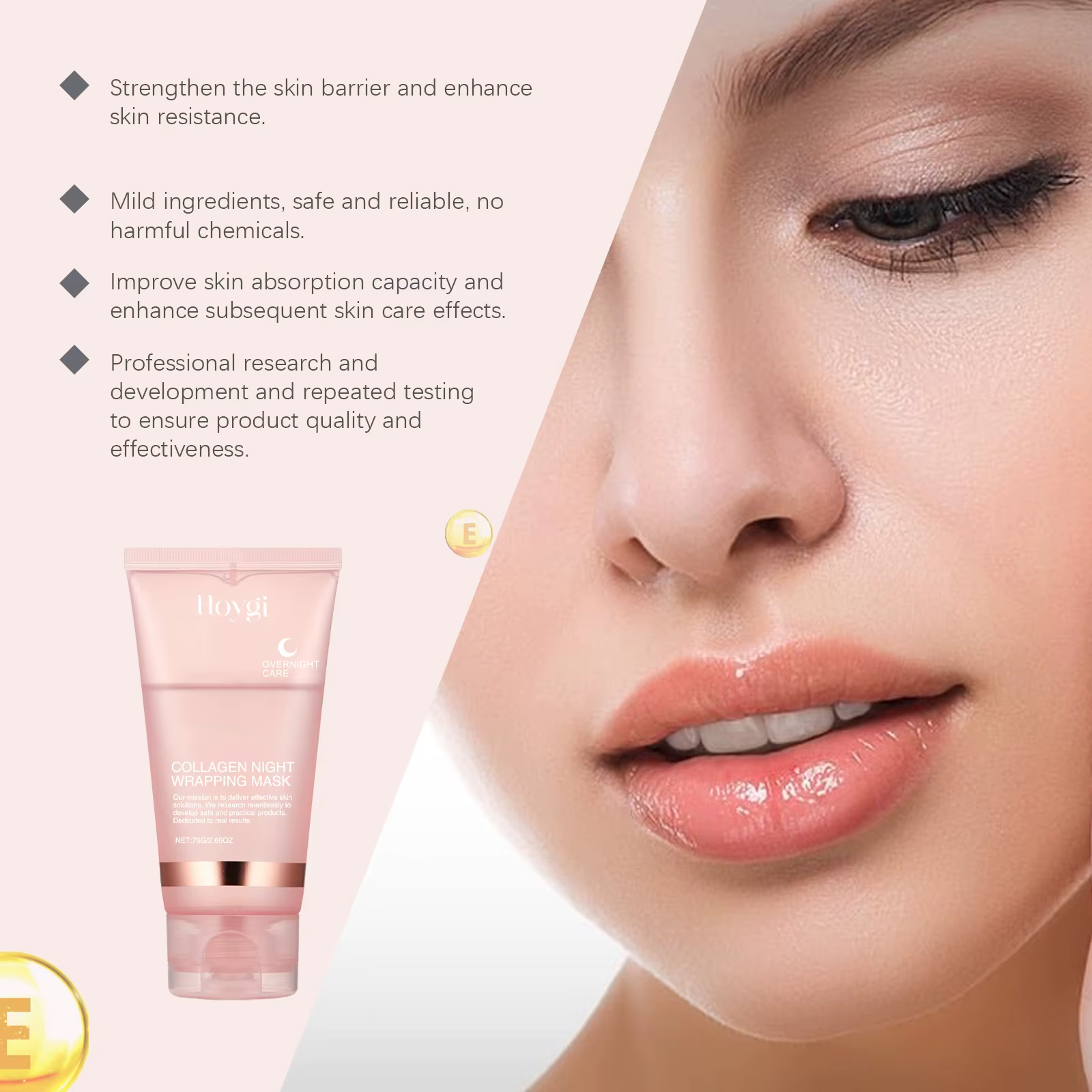Masque facial décollable au collagène coréen