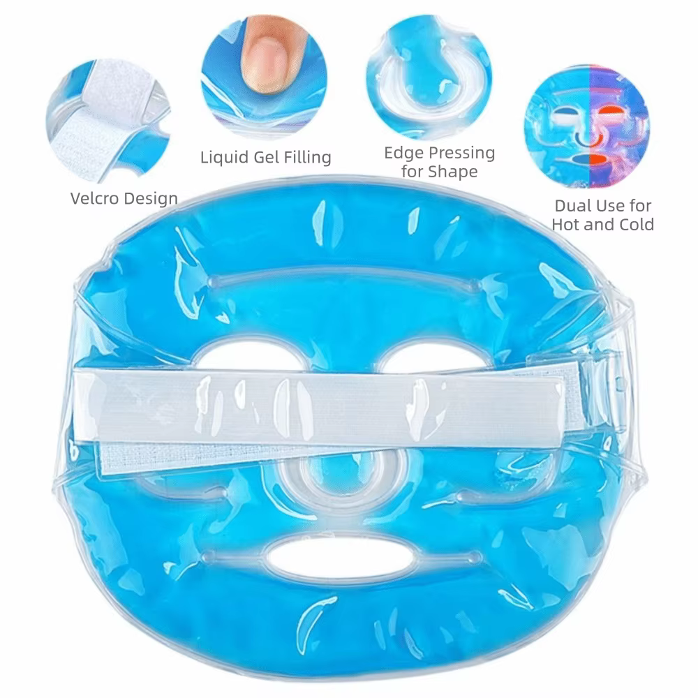 Masque facial et oculaire réutilisable à billes de gel