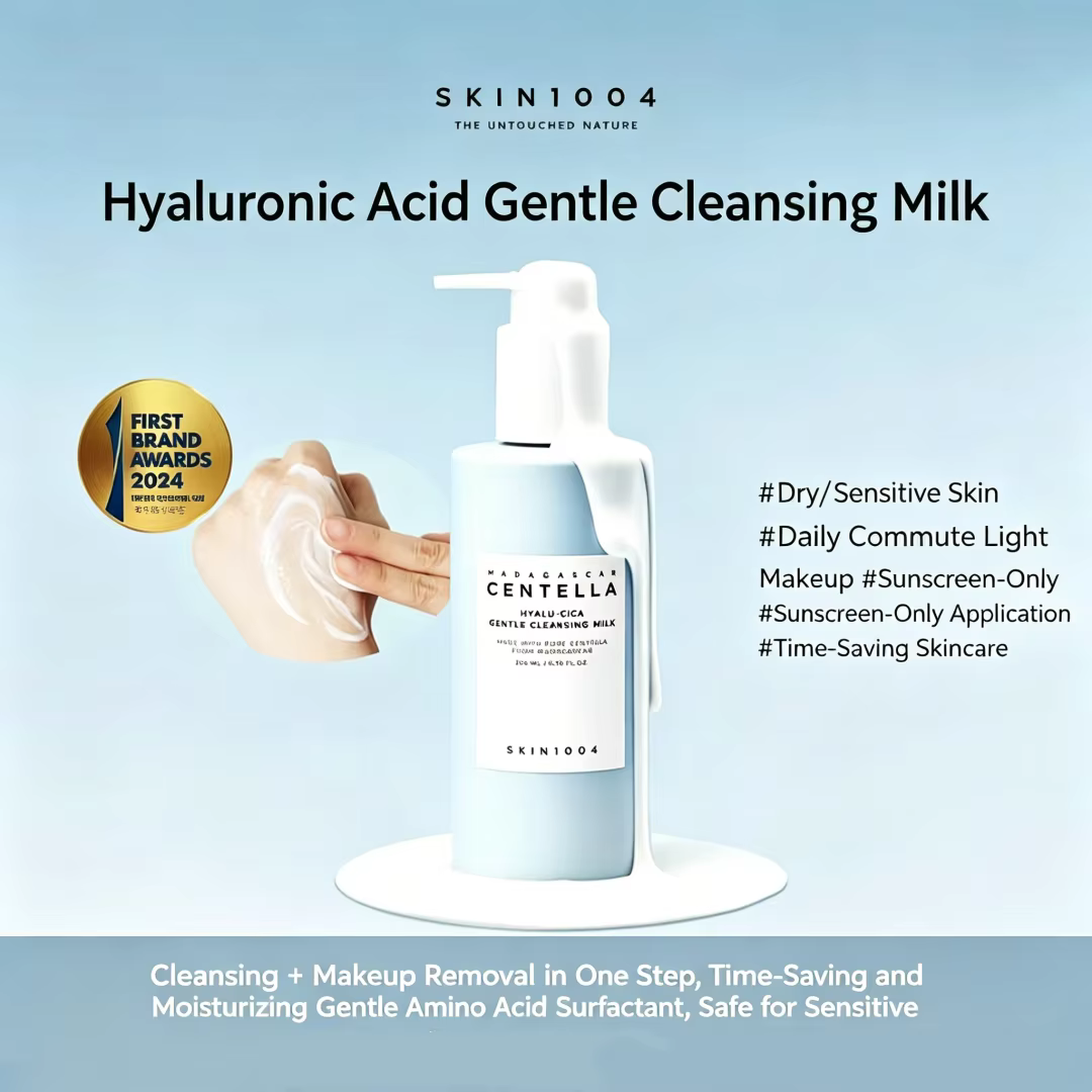 Lait Nettoyant Doux Hyalu-Cica Centella de Madagascar 200ml 2-en-1 Démaquillant