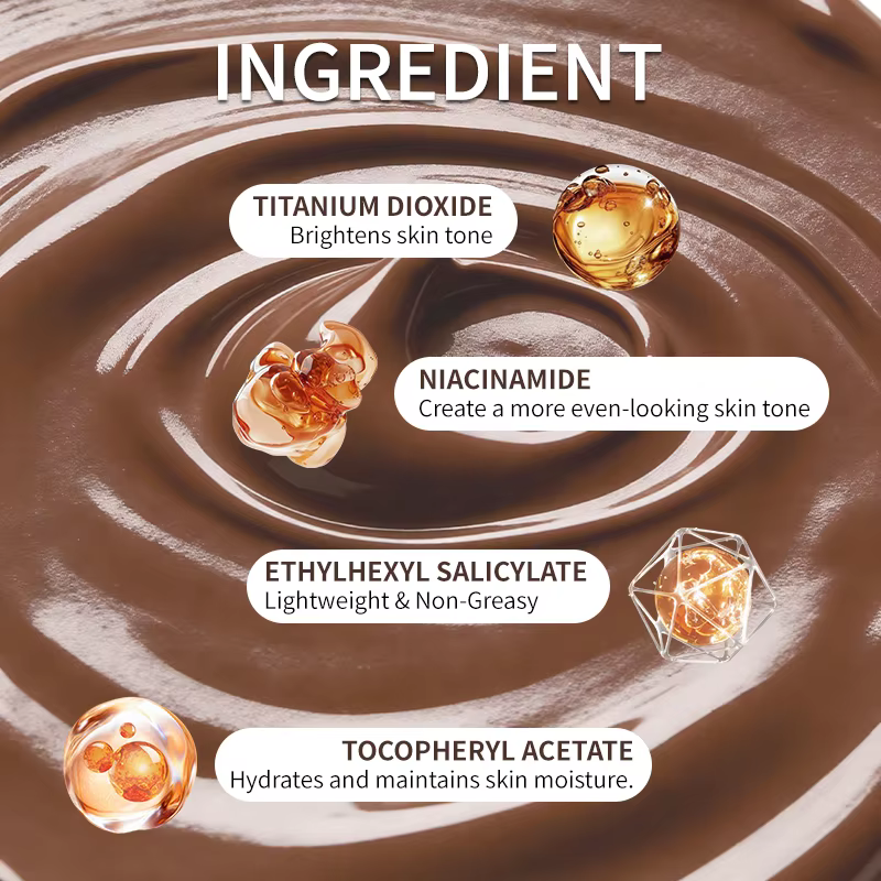 Crème solaire teintée au dioxyde de titane