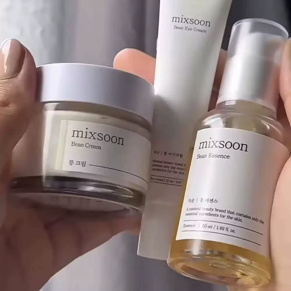 Ensemble de soins de la peau coréen Mixsoon Bean : crème hydratante