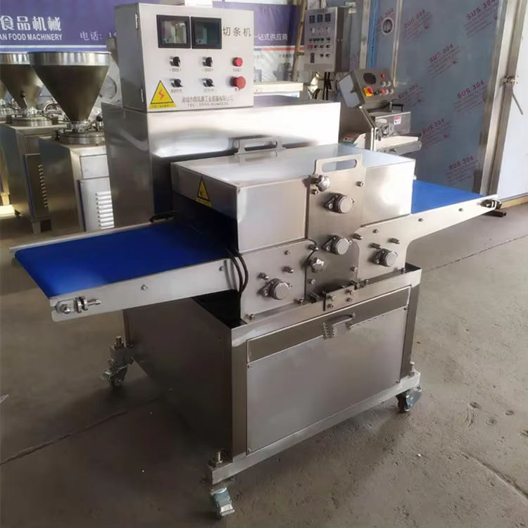 Trancheuse de viande fraîche de poitrine de poulet cru Machine commerciale trancheuse de viande fraîche Machine de découpe de viande