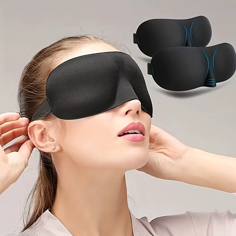 Masque de sommeil - Bloque la lumière, ultra-doux, confort réglable - Parfait pour les voyages et l'usage quotidien
