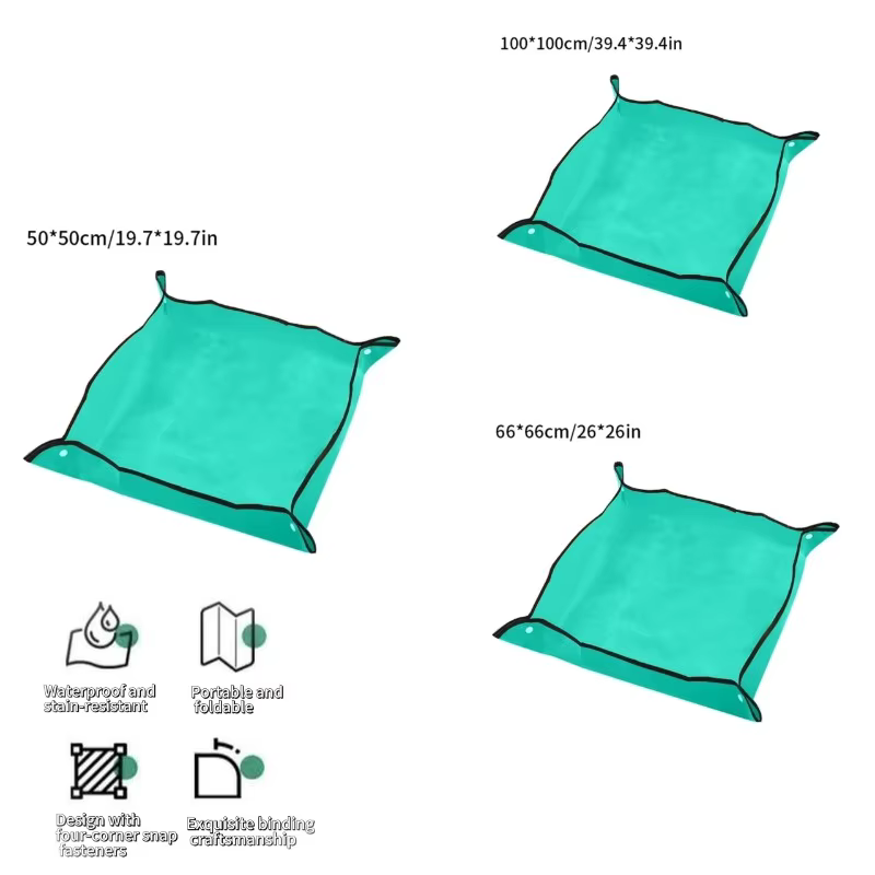Tapis de jardinage carré pour plantes, imperméable, pour la transplantation de Pots de fleurs, tapis d'empotage pliable, bâche Anti-salissure