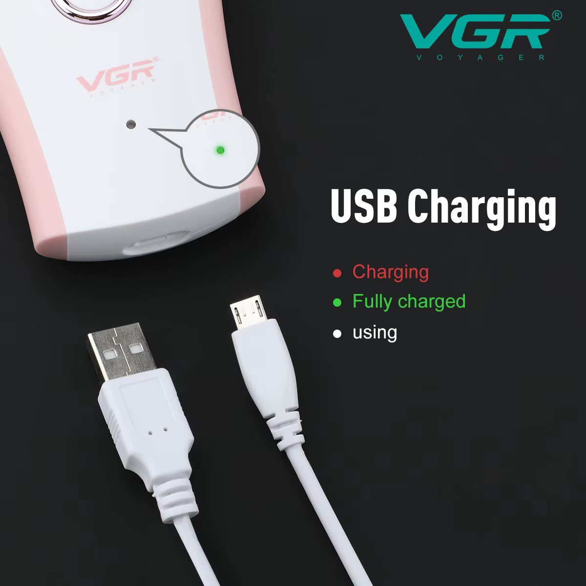 VGR 705 épilateur professionnel épilateur Rechargeable épilateur femmes épilateur Portable électrique épilateur
