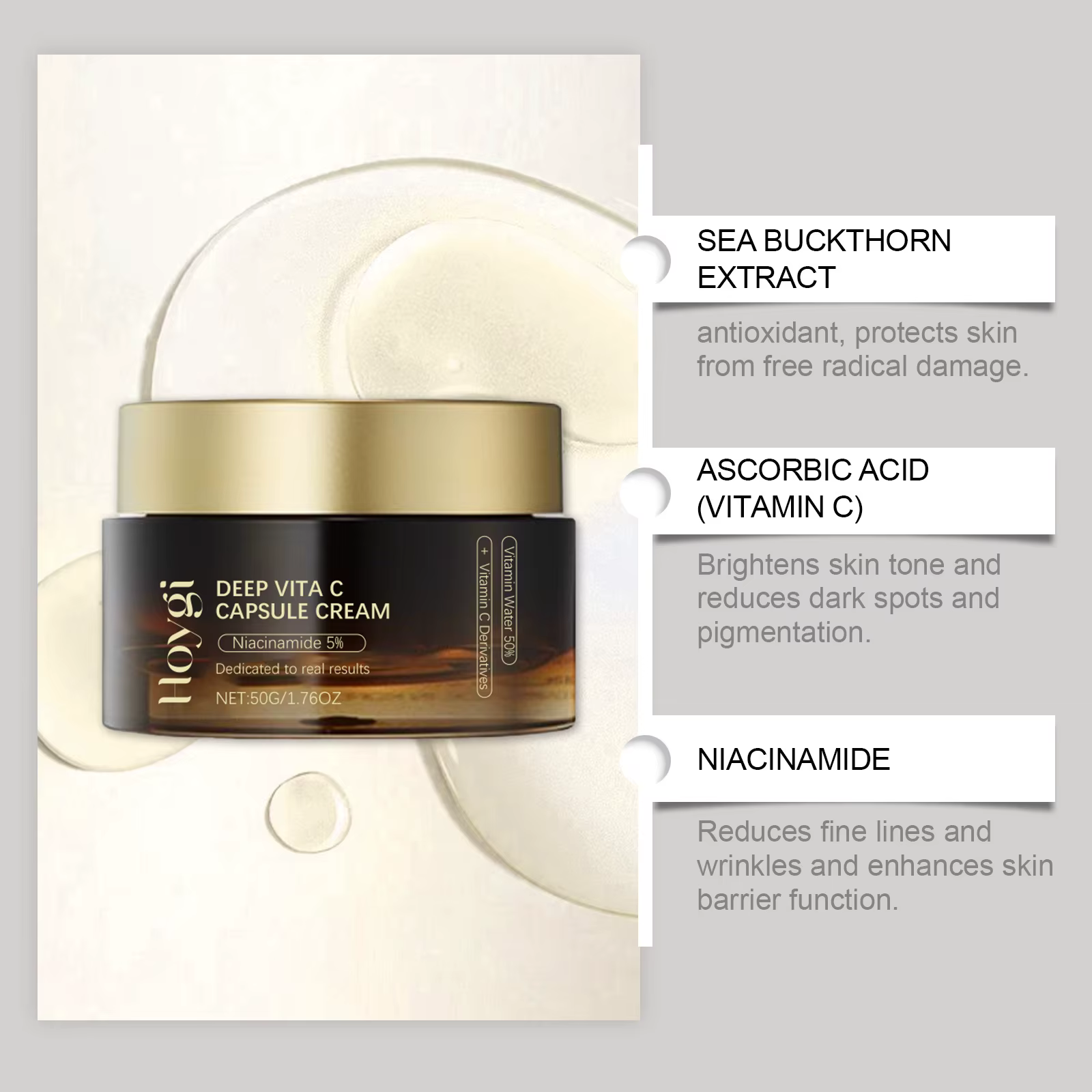 Crème à la Niacinamide Éclaircissante Anti-Taches Brunes et Mélasma