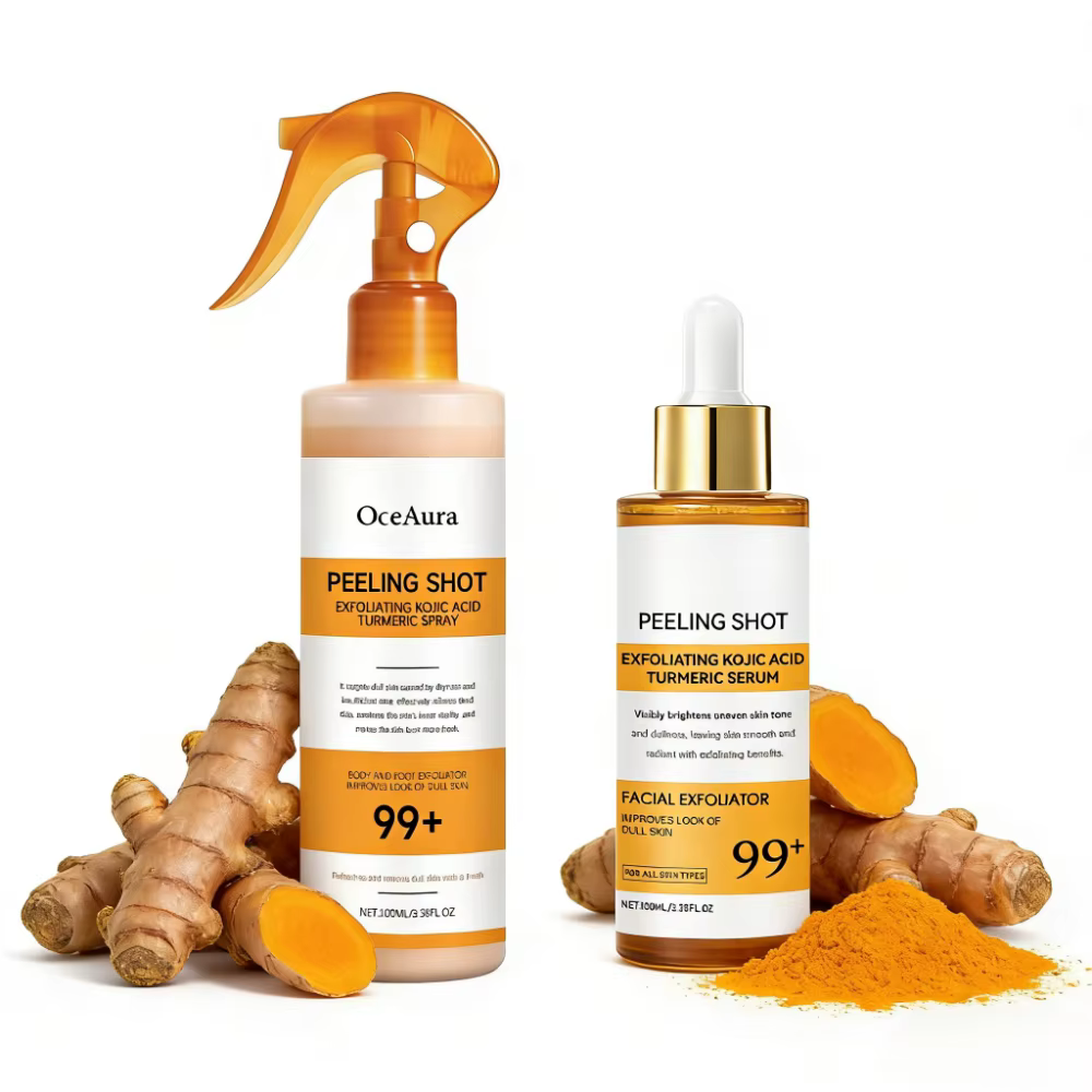 Spray et sérum à l'acide kojique et au curcuma
