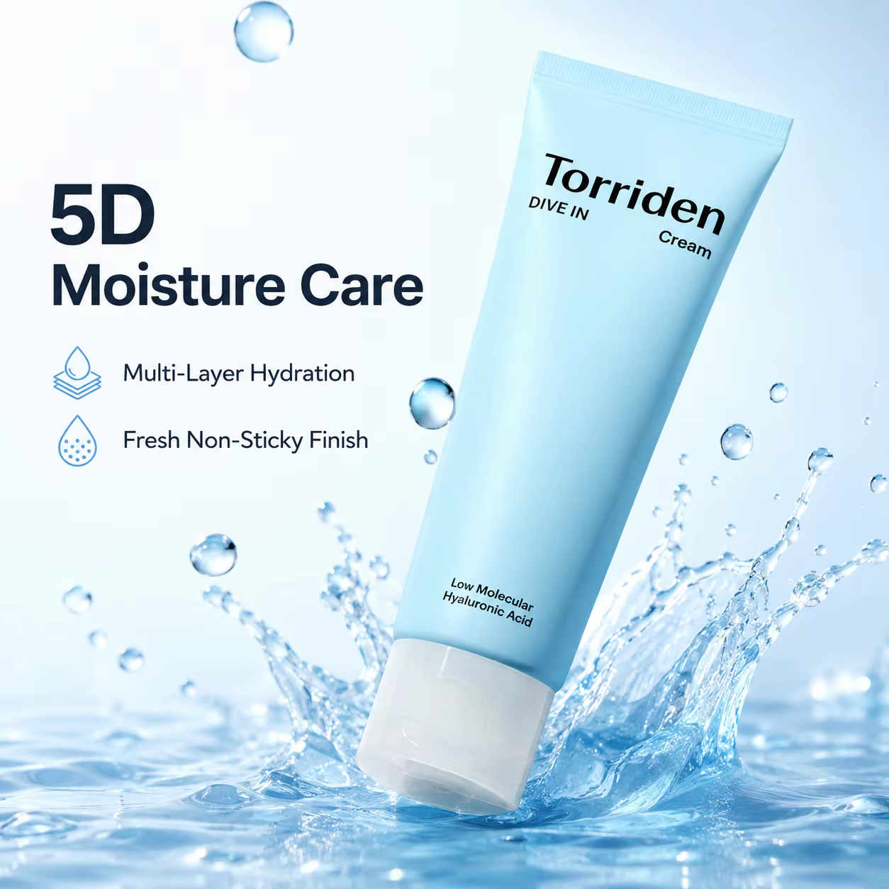 Nettoyant visage à l'acide hyaluronique Torriden - Hydratation intense