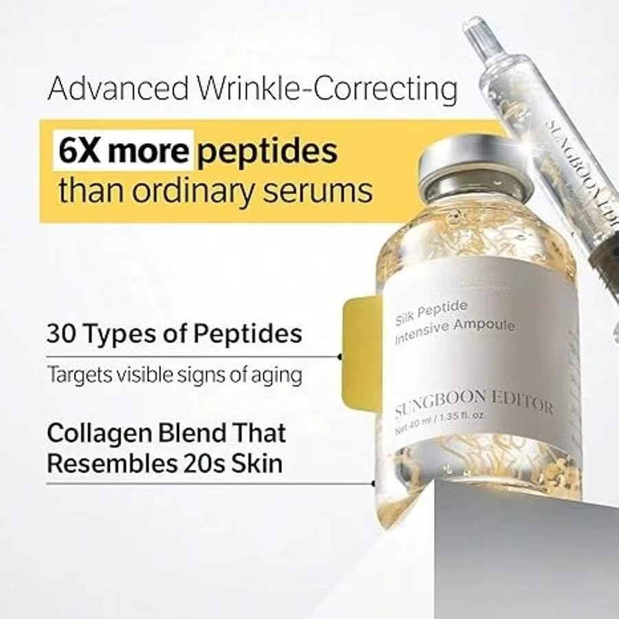 Sérum anti-âge pour le visage avec collagène et complexe de 30 peptides