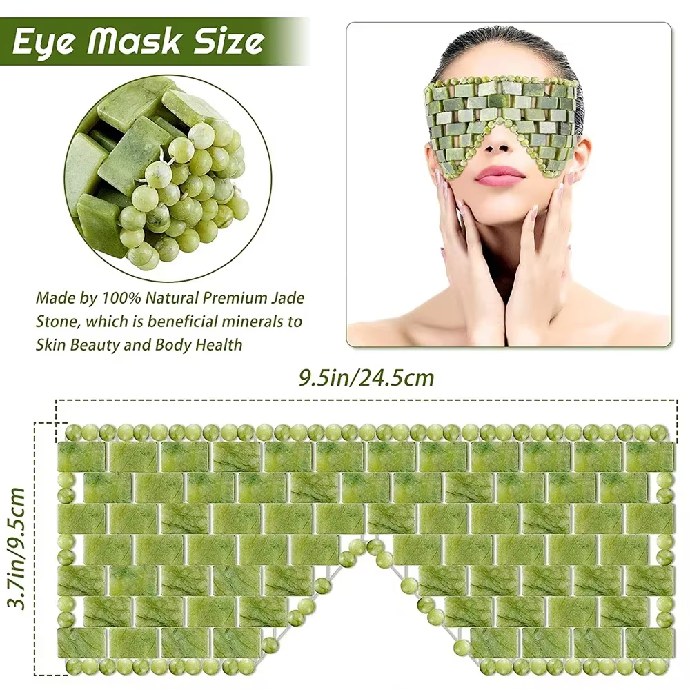 Masque pour les yeux en Jade rafraîchissant masseur