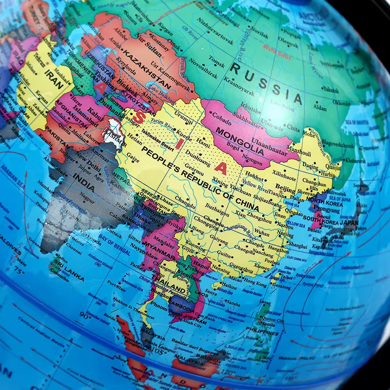 Globe éducatif pour l'enseignement, carte du monde anglaise HD avec 360, 1 pièce ° Rotation, outil d'apprentissage de la géographie de bureau standard