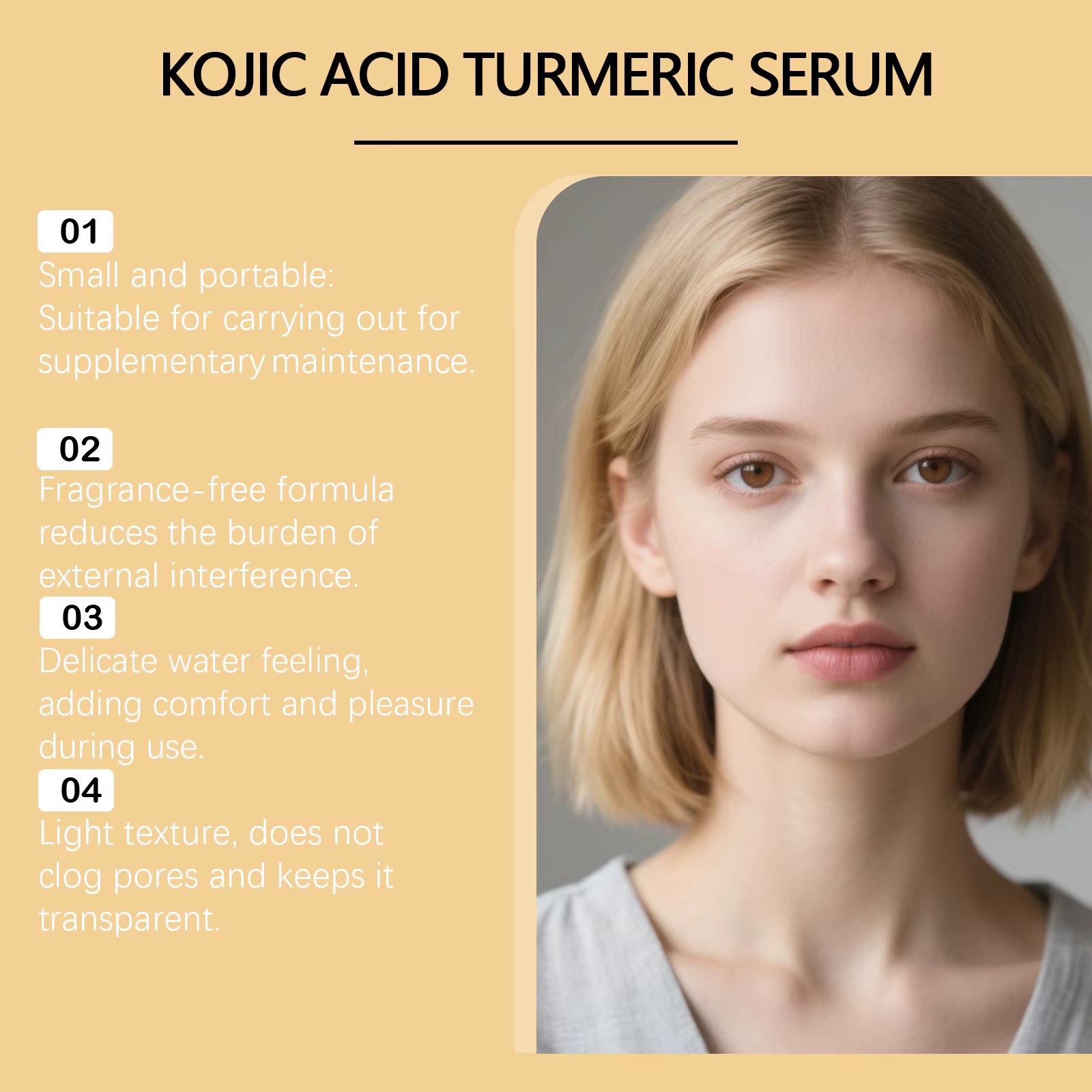 Spray et sérum à l'acide kojique et au curcuma