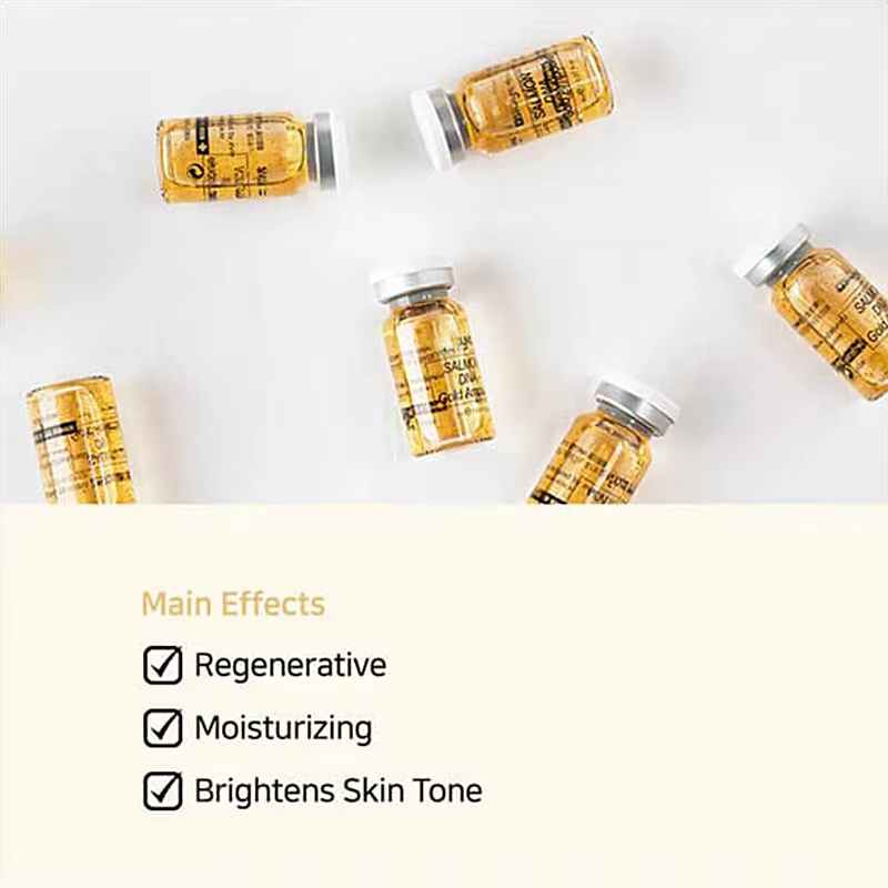 Kit Coréen 8ml d'Essence BB Crème Booster de Peau à l'ADN de Saumon et Or