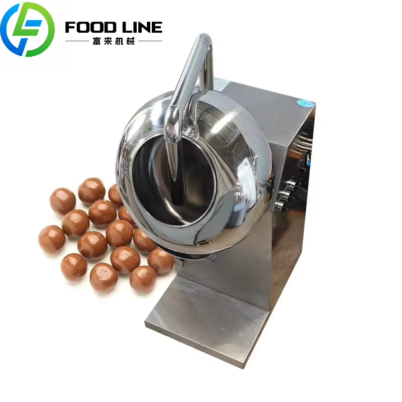 Petite machine de revêtement de noix de chocolat, poêle automatique de revêtement de chocolat